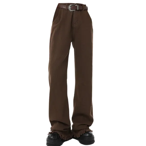 Jeans*Boogzel Clothing Wild West Flare Jeans Brown