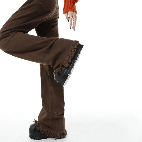 Jeans*Boogzel Clothing Wild West Flare Jeans Brown