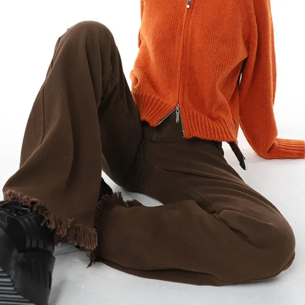 Jeans*Boogzel Clothing Wild West Flare Jeans Brown