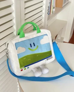 Bags & Purses*Boogzel Clothing Windows XP Aesthetic Embroidery Handbag White/green