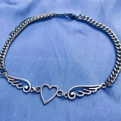 Necklaces & Chokers*Boogzel Clothing Wings Of An Angel Chain Necklace Silver
