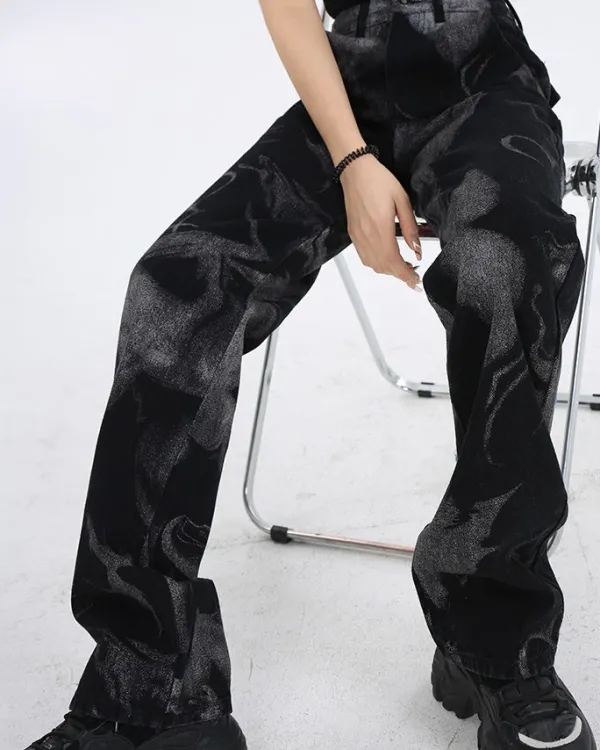 Jeans*Boogzel Clothing Wonder Haze Straight Leg Jeans Black