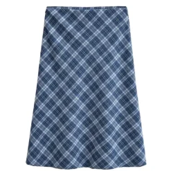 Skirts*Boogzel Clothing Worry Less Plaid Midi Skirt Blue