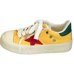 Aesthetic Sneakers*Boogzel Clothing & Red Star Sneakers Yellow