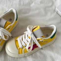 Aesthetic Sneakers*Boogzel Clothing & Red Star Sneakers Yellow