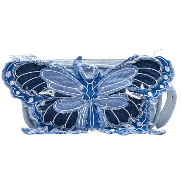 Bags & Purses*Boogzel Clothing Y2K Aesthetic Butterfly Denim Handbag