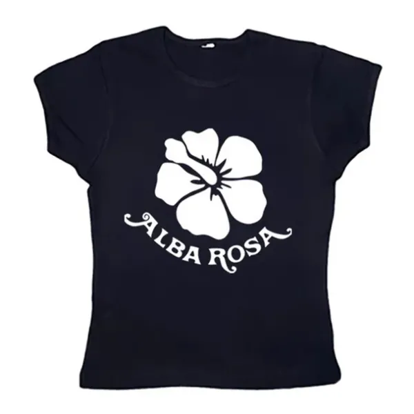Y2K Tops|Aesthetic T-Shirts & Graphic Tees*Boogzel Clothing Y2K Alba Rosa Baby Tee