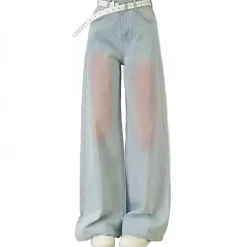 Jeans*Boogzel Clothing Y2K Blush Glitter Jeans Blue