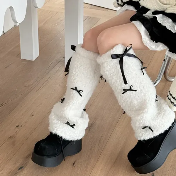 Other|Socks*Boogzel Clothing Y2K Bows Leg Warmers