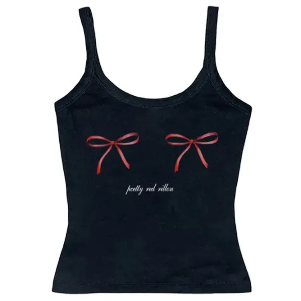 Y2K Tops*Boogzel Clothing Y2K Bows Skinny Tank Top