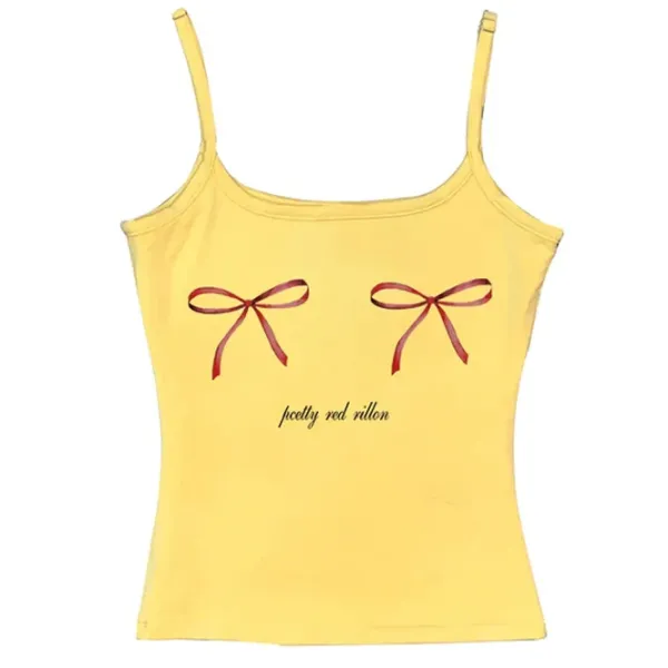 Y2K Tops*Boogzel Clothing Y2K Bows Skinny Tank Top