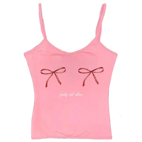 Y2K Tops*Boogzel Clothing Y2K Bows Skinny Tank Top