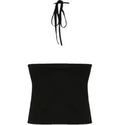 Y2K Tops*Boogzel Clothing Y2K Buckle Halter Top Black