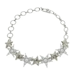 Necklaces & Chokers*Boogzel Clothing Y2K Catwalk Star Choker Silver