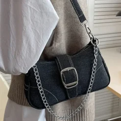 Bags & Purses*Boogzel Clothing Y2K Denim Baguette Bag