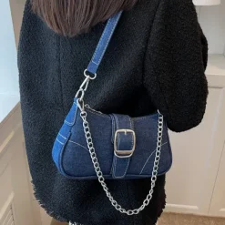 Bags & Purses*Boogzel Clothing Y2K Denim Baguette Bag