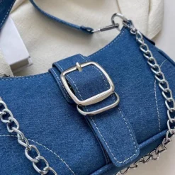 Bags & Purses*Boogzel Clothing Y2K Denim Baguette Bag