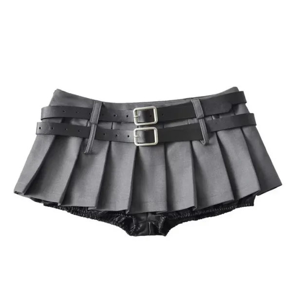 Belts & Chains*Boogzel Clothing Y2K Double-Belt Extreme Micro Skirt
