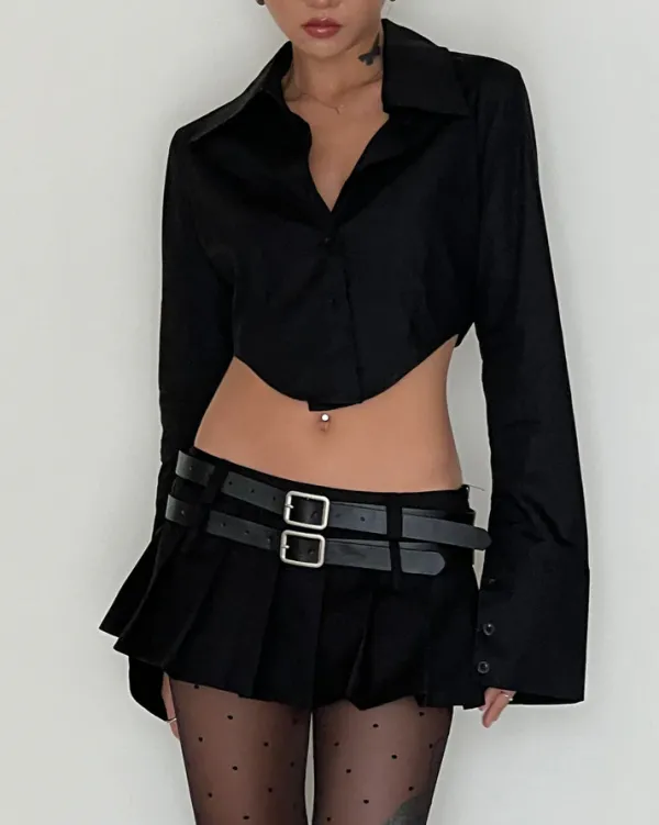 Belts & Chains*Boogzel Clothing Y2K Double-Belt Extreme Micro Skirt