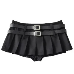 Belts & Chains*Boogzel Clothing Y2K Double-Belt Extreme Micro Skirt