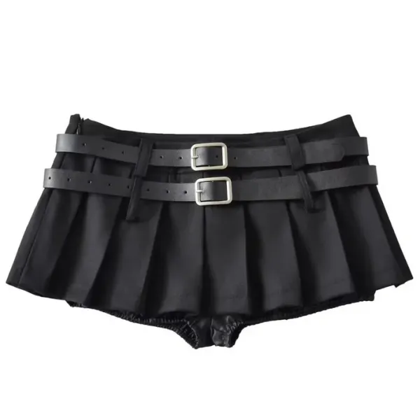 Belts & Chains*Boogzel Clothing Y2K Double-Belt Extreme Micro Skirt