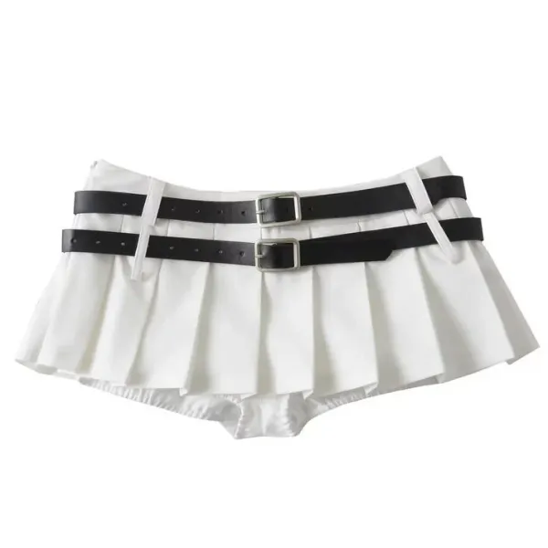 Belts & Chains*Boogzel Clothing Y2K Double-Belt Extreme Micro Skirt