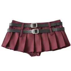 Belts & Chains*Boogzel Clothing Y2K Double-Belt Extreme Micro Skirt