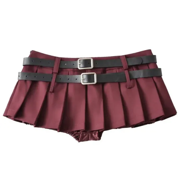 Belts & Chains*Boogzel Clothing Y2K Double-Belt Extreme Micro Skirt