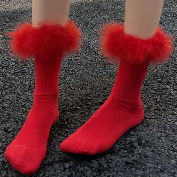 Socks*Boogzel Clothing Y2K Fluffy Socks