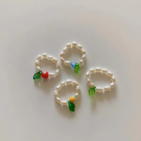 Rings*Boogzel Clothing Y2K Fruit Pearl Ring