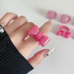 Rings*Boogzel Clothing Y2K Glitter Bow Ring