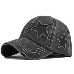 Hats*Boogzel Clothing Y2K Glitter Star Denim Baseball Cap