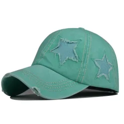 Hats*Boogzel Clothing Y2K Glitter Star Denim Baseball Cap