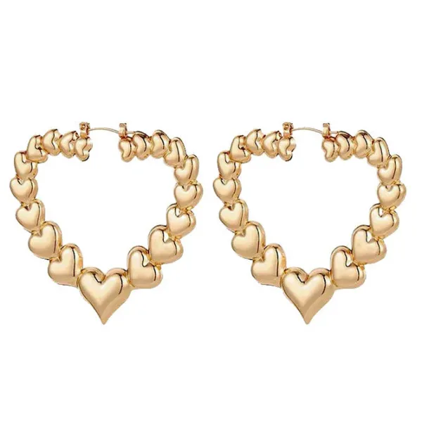 Earrings*Boogzel Clothing Y2K Heart Earrings Gold