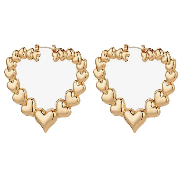 Earrings*Boogzel Clothing Y2K Heart Earrings Gold