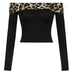 Dresses & Rompers|Shorts*Boogzel Clothing Y2K Leopard Bardot Top & Shorts Set Black