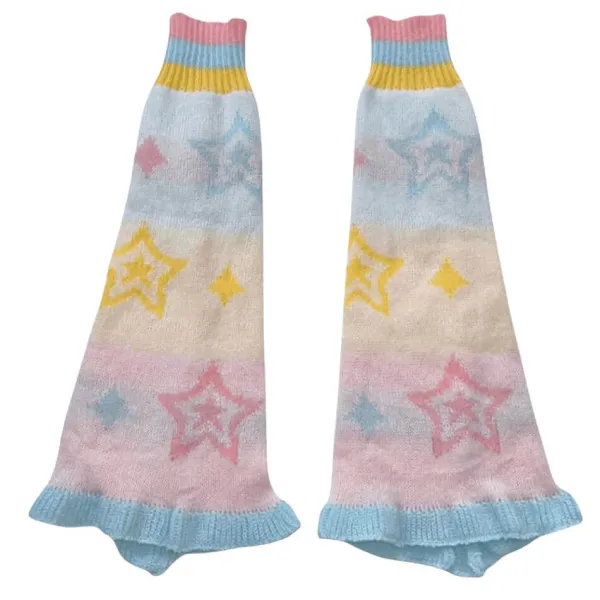 Other*Boogzel Clothing Y2K Pastel Star Leg Warmers