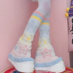 Other*Boogzel Clothing Y2K Pastel Star Leg Warmers