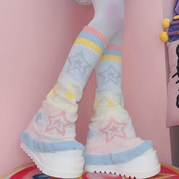 Other*Boogzel Clothing Y2K Pastel Star Leg Warmers