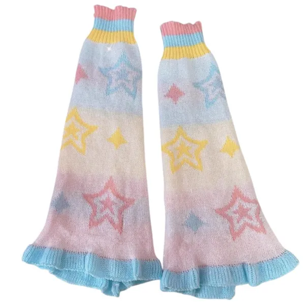 Other*Boogzel Clothing Y2K Pastel Star Leg Warmers