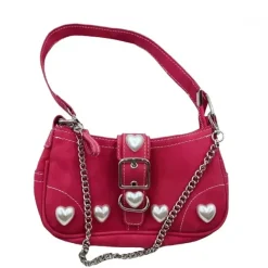 Bags & Purses*Boogzel Clothing Y2K Pearl Heart Bag Pink