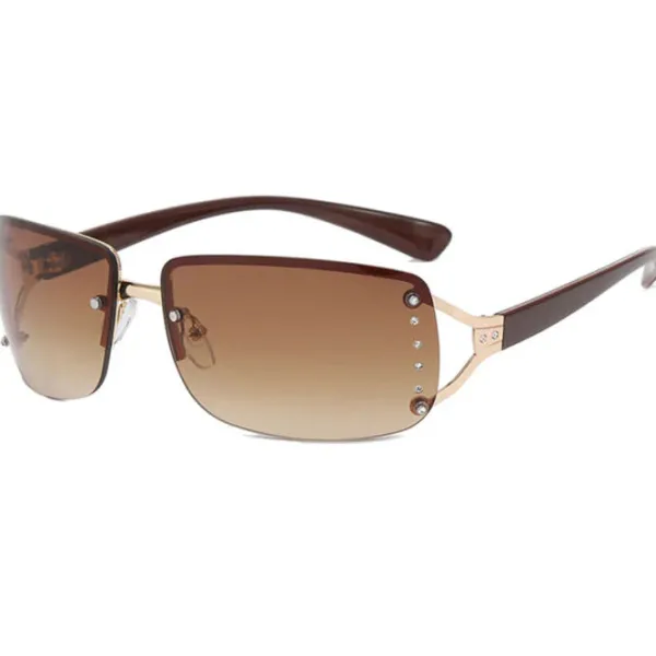 Sunglasses*Boogzel Clothing Y2K Rectangle Rimless Glasses