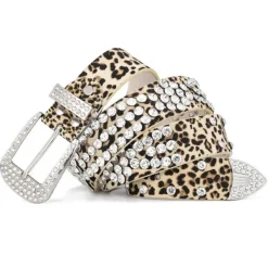 Belts & Chains*Boogzel Clothing Y2K Rhinestone Belt Leopard