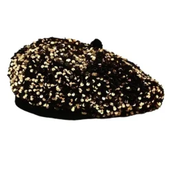 Hats*Boogzel Clothing Y2K Sequin Beret Hat