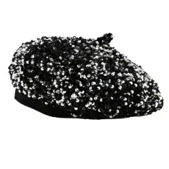 Hats*Boogzel Clothing Y2K Sequin Beret Hat