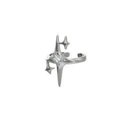 Rings*Boogzel Clothing Y2K Shining Star Ring Silver