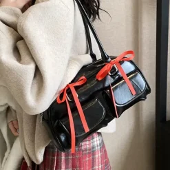 Bags & Purses*Boogzel Clothing Y2K Shoulder Bag With Bows Black