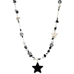 Necklaces & Chokers*Boogzel Clothing Y2K Star Beaded Necklace Black