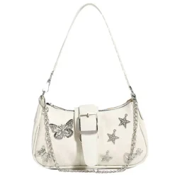 Bags & Purses*Boogzel Clothing Y2K Star Butterfly Handbag White