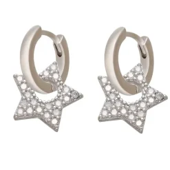 Earrings*Boogzel Clothing Y2K Star Drop Hoops Earrings
